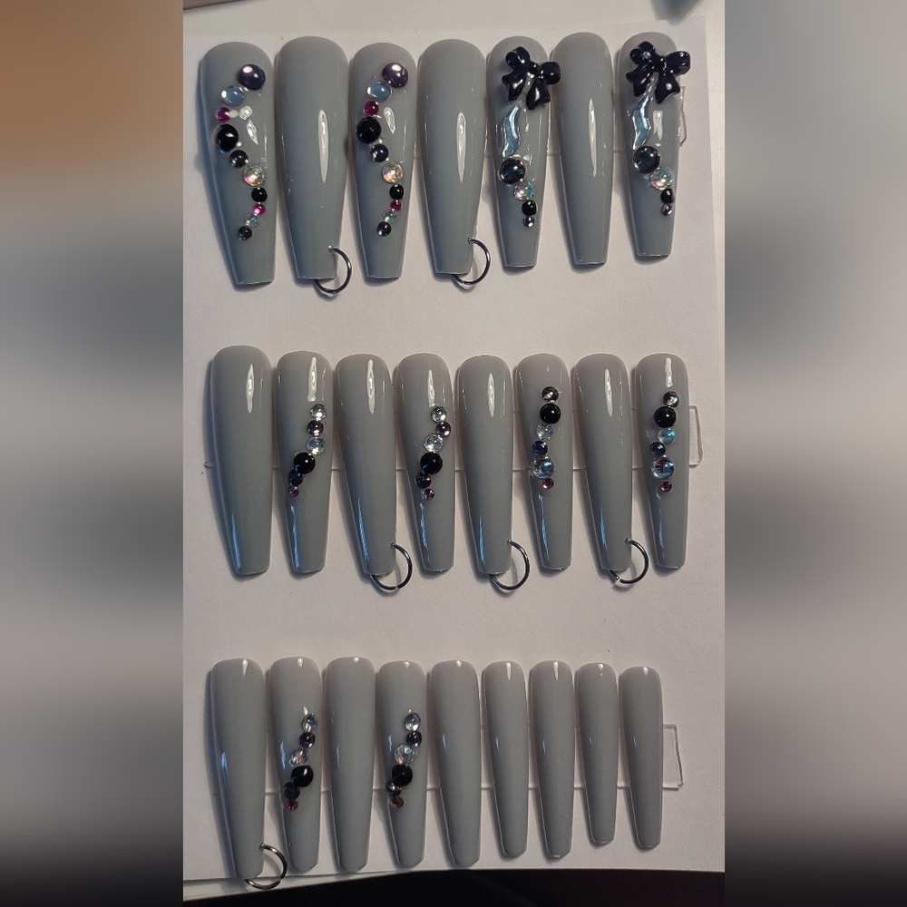 Gel press on nails XL Coffin